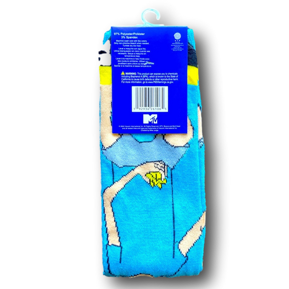 3/$20 Beavis Funny Novelty Crew Socks - NWT - Picture 2 of 4